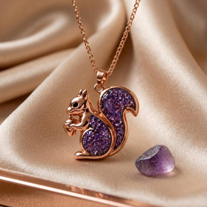 Amethyst Druzy Snack Necklace | Amethyst Silver Jewelry | Whimsical Woodland Style | Birthday Anniversary Gift