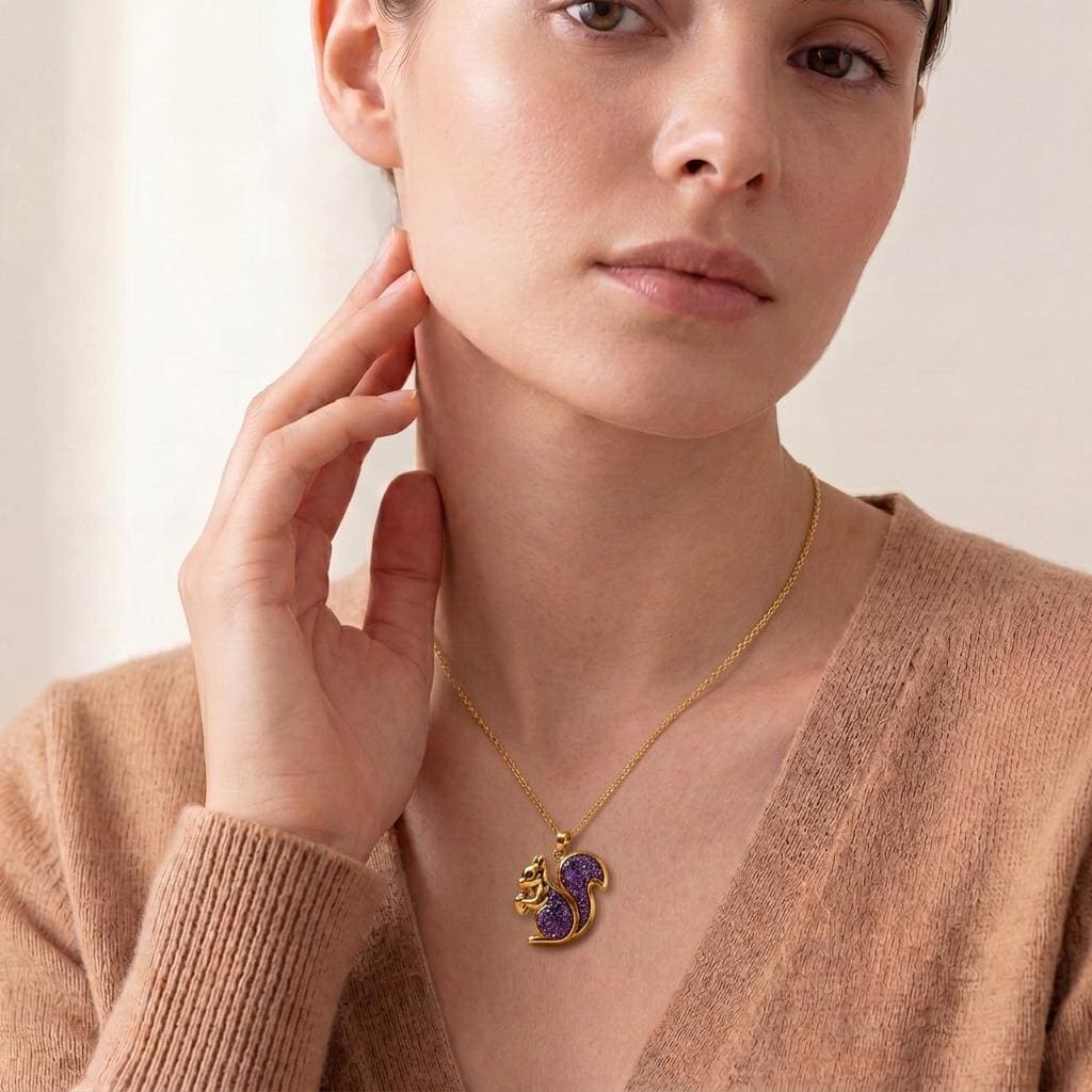 Amethyst Druzy Snack Necklace | Amethyst Silver Jewelry | Whimsical Woodland Style | Birthday Anniversary Gift