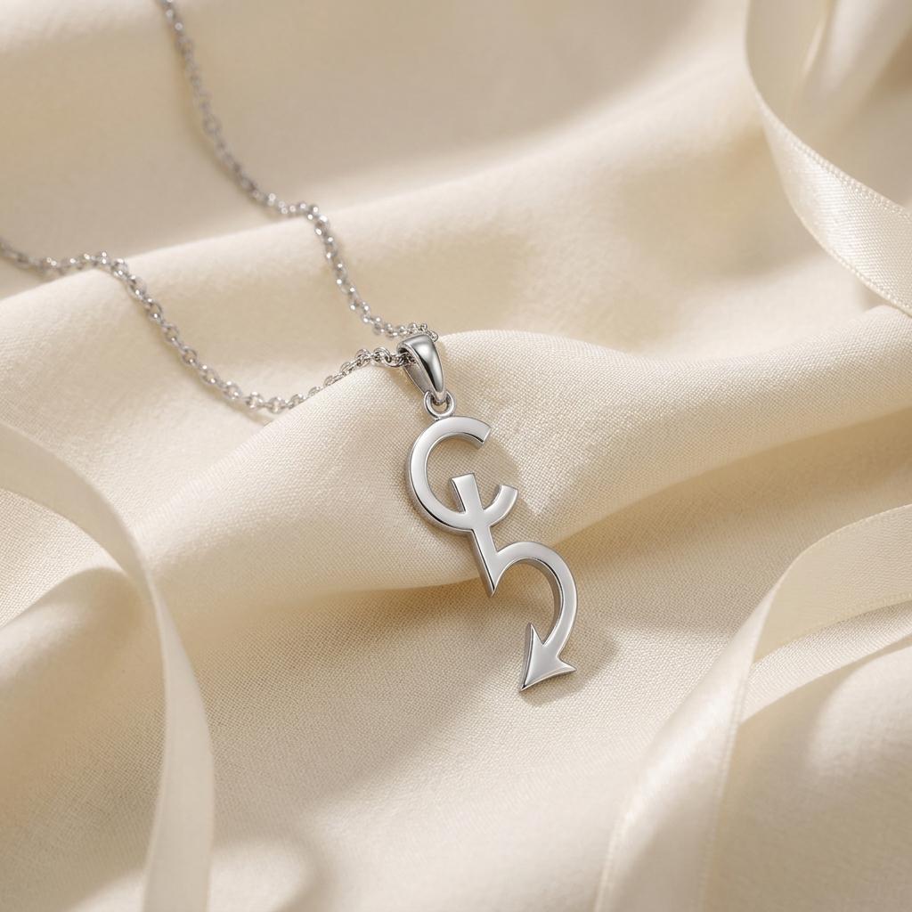 Cerberus Asteroid Symbol Necklace | 925 Sterling Silver Jewelry | Mythological Celestial Symbol | Meaningful Guardian Gift