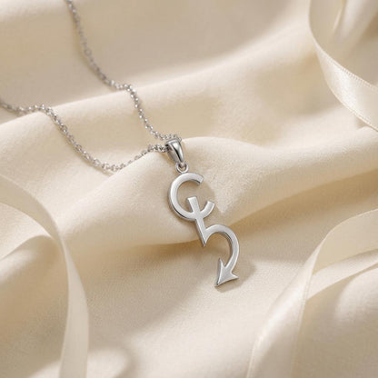 Cerberus Asteroid Symbol Necklace | 925 Sterling Silver Jewelry | Mythological Celestial Symbol | Meaningful Guardian Gift