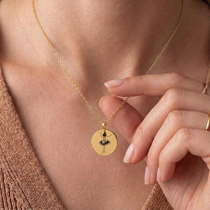 Ballerina Necklace | 925 Sterling Silver for Dancers | Minimal Ballet Jewelry | Dance Recital Gift