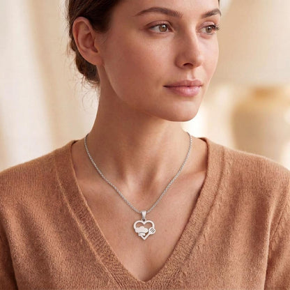 Love for Cooks Necklace, Handmade Sterling Silver Pendant, Minimalist Jewelry