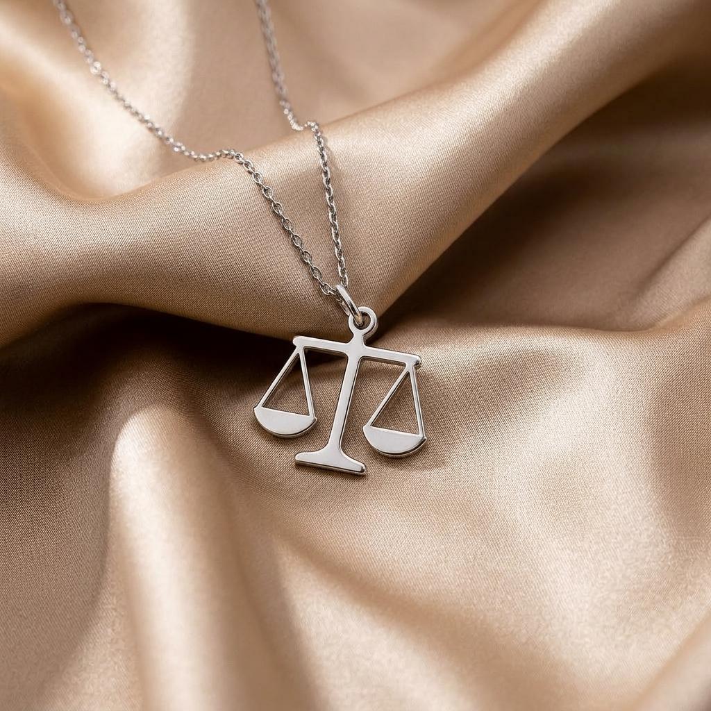 Scales of Justice Necklace | 925 Sterling Silver Jewelry | Lawyer Balance Pendant | Meaningful Graduation Gift