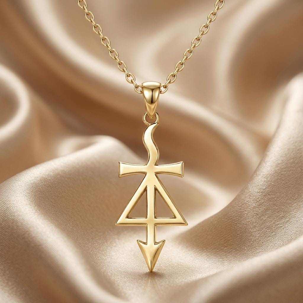 Prometheus Symbol Necklace | 925 Sterling Silver | Mythological Esoteric Design | Thoughtful Symbolic Gift