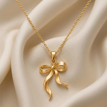 Ribbon Flow Necklace | 925 Sterling Silver | Elegant Ribbon Design | Thoughtful Gift for Her