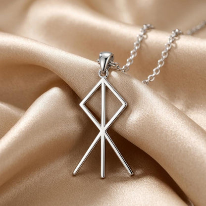 Viking Courage Rune | 925 Sterling Silver | Norse Mythology Symbol | Gift for Strength & Protection