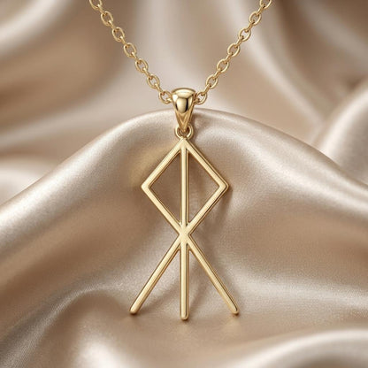 Viking Courage Rune | 925 Sterling Silver | Norse Mythology Symbol | Gift for Strength & Protection