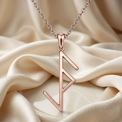 Viking Protection Rune Necklace | 925 Sterling Silver | Norse Mythology Symbolism | Empowering Protection Gift