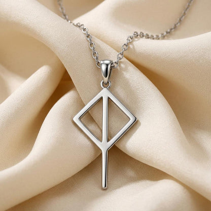 Viking Balance Rune Necklace | 925 Sterling Silver | Norse Mythology Jewelry | Symbolic Gift for Strength