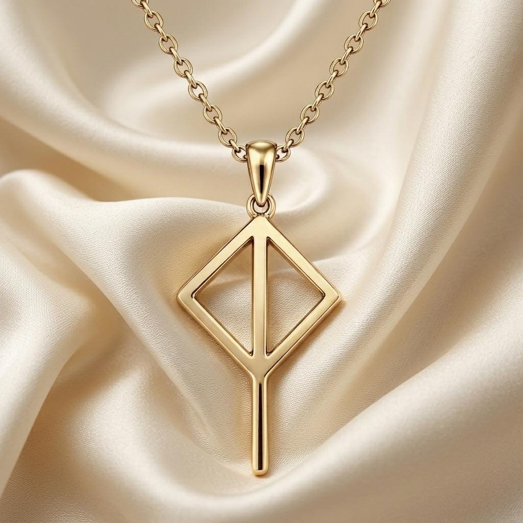 Viking Balance Rune Necklace | 925 Sterling Silver | Norse Mythology Jewelry | Symbolic Gift for Strength