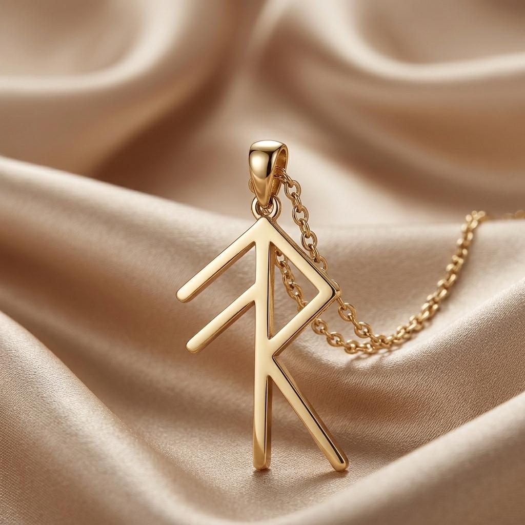 Viking Energy Bind Rune Necklace | 925 Sterling Silver ,Gold Plated | Norse Mythology Amulet | Empowerment & Protection Gift
