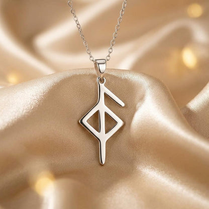 Handmade Health Rune Necklace | 925 Sterling Silver | Viking Nordic Symbol | Meaningful Wellness Gift