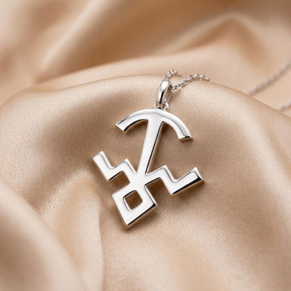 Mula Symbol Necklace | 925 Sterling Silver | Ancient Cosmic Symbol | Meaningful Spiritual Gift