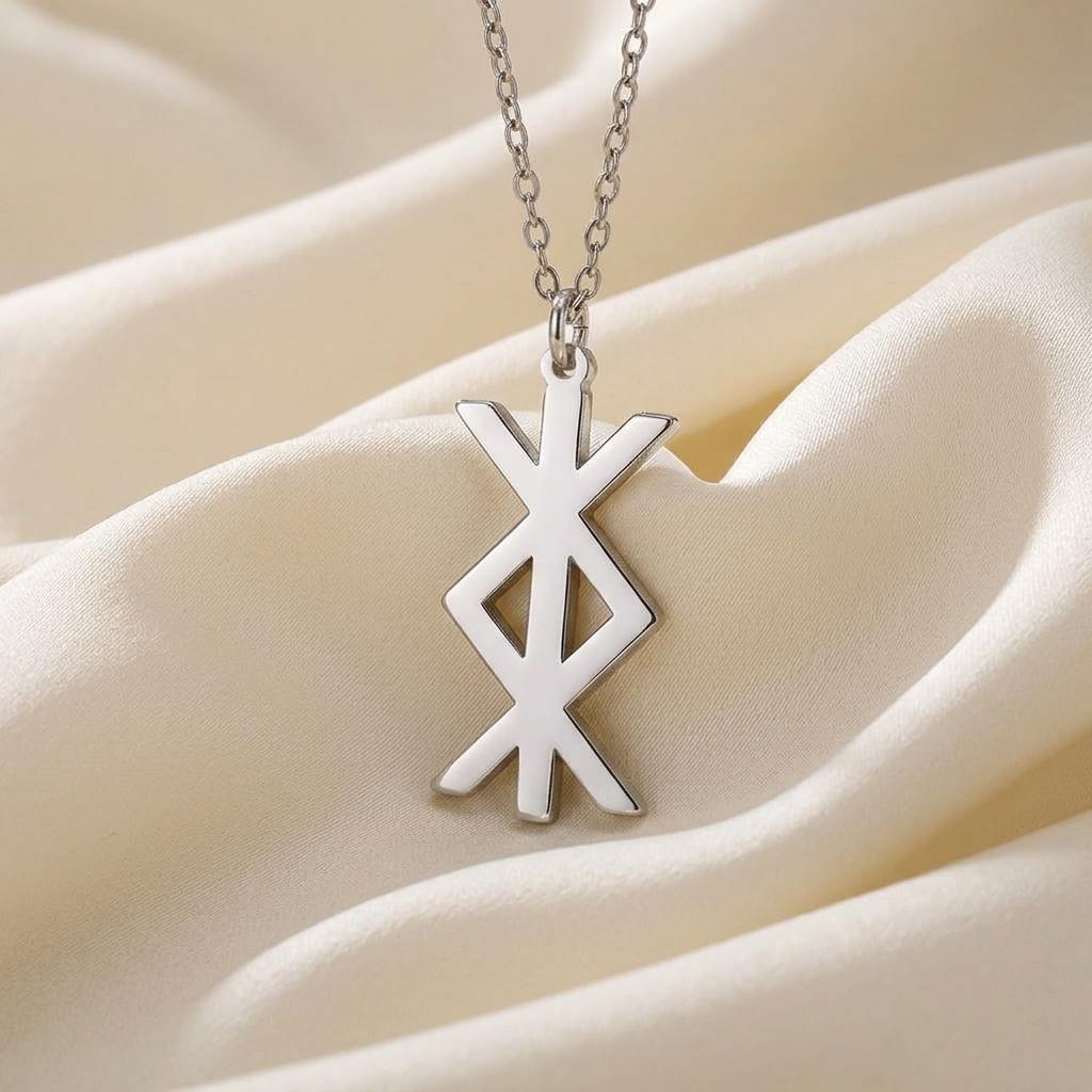 Bindrune Protection Pendant | 925 Sterling Silver | Norse Mythology Inspired | Meaningful Protection Gift
