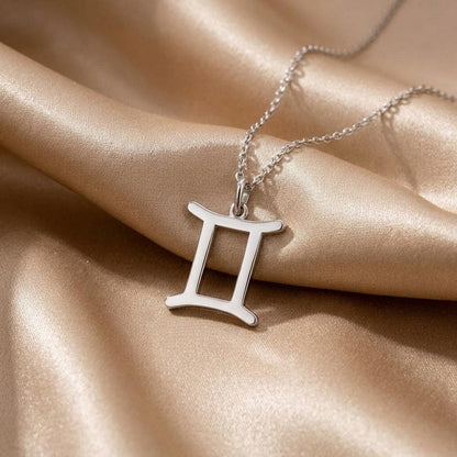 Gemini Necklace | 925 Sterling Silver | Minimalist Zodiac | Birthday Gift