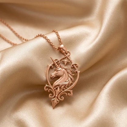 Unicorn Sigil Necklace | 925 Sterling Silver | Mythical Fantasy | Symbolic Empowerment Gift