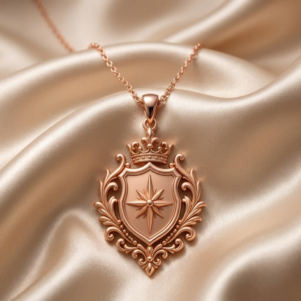 Noble Crest Pendant | 925 Sterling Silver | Regal Emblematic Design | Milestone & Guidance Gift