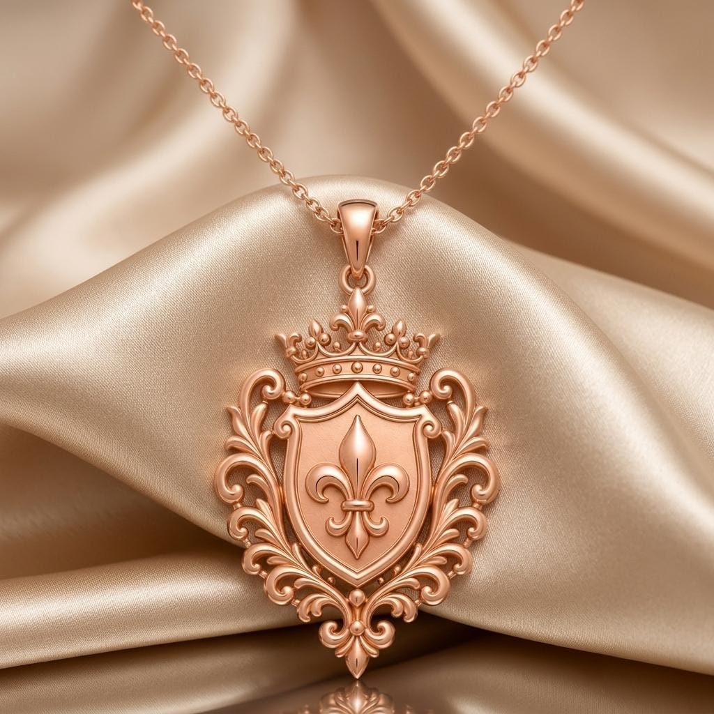 Dynasty Emblem Necklace | Sterling Silver Jewelry | Regal Heraldic Design | Meaningful Heritage Gift