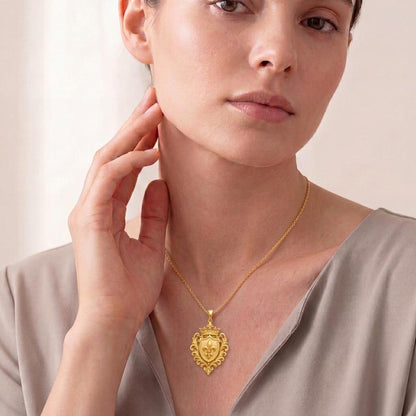 Dynasty Emblem Necklace | Sterling Silver Jewelry | Regal Heraldic Design | Meaningful Heritage Gift