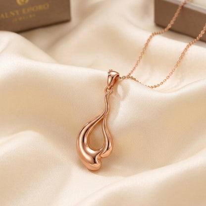 Liquid Flow Pendant | 925 Sterling Silver | Fluid Organic Design | Meaningful Gift