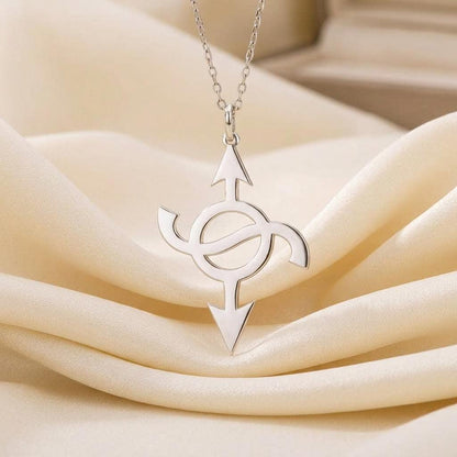 Quasar Necklace | 925 Sterling Silver | Cosmic Directional Symbol | Guidance & Empowerment Gift
