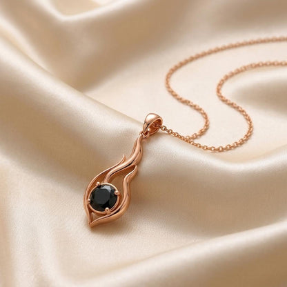 Sacred Flame Pendant | Gold Plated 925 Silver | Symbolic Flame Design | Empowerment Gift