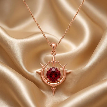 Eclipse Crown Necklace | 925 Sterling Silver | Celestial Sunburst Theme | Meaningful Gift for Her
