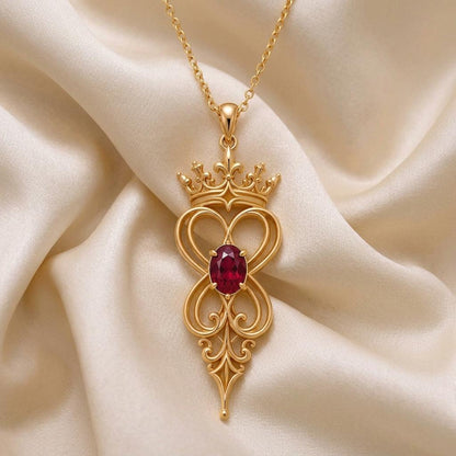 Infinity Queen Pendant | 925 Sterling Silver | Regal Filigree Design | Empowerment Gift