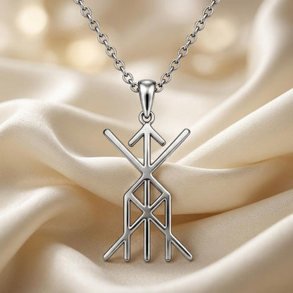Viking Health and Vitality Bind Rune Necklace | 925 Sterling Silver | Viking Rune Symbolism | Gift for Strength & Health