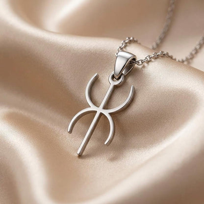 Duality Symbol Necklace | 925 Sterling Silver | Berber Yaz Symbol | Meaningful Gift