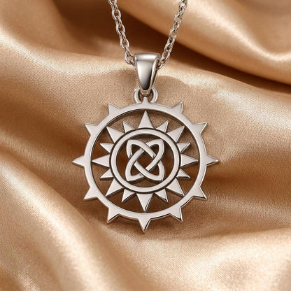 Circle Knot Necklace, | 925 Sterling Silver | Celtic Knot Symbolism | Meaningful Connection Gift