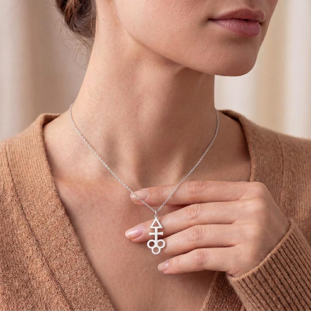 Dionysus Necklace | 925 Sterling Silver Jewelry | Ancient Greek Mythology Symbol | Spiritual Gift for Divine Energy Lovers