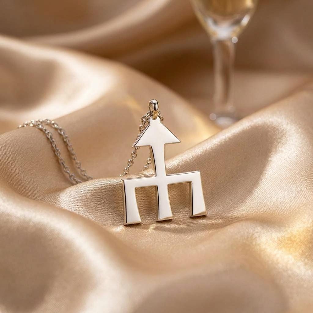 Themis Symbol Necklace | 925 Sterling Silver | Justice Law Symbol | Lawyer Graduation Gift