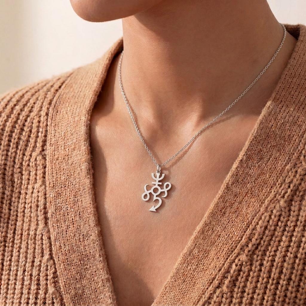 Typhon Symbol Necklace | 925 Sterling Silver | Mythological Symbolism | Unique Symbolic Present