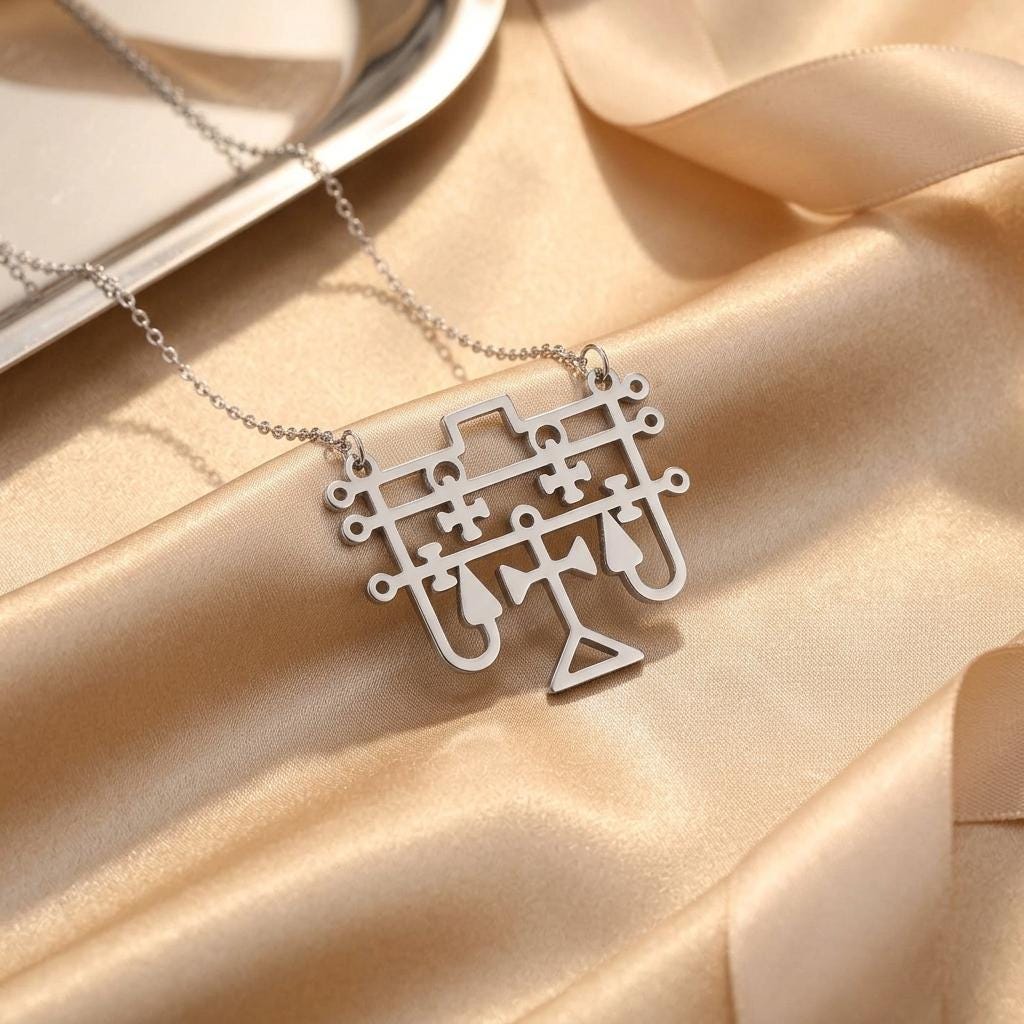 Andras Sigil Necklace | 925 Sterling Silver Unisex | Gothic Occult Talisman | Mystical Protection Gift