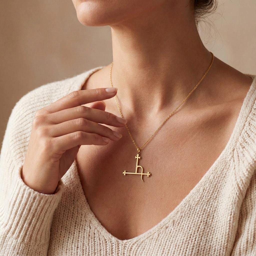 Seal of Lilith Necklace | 925 Sterling Silver | Occult Mystical Symbol | Meaningful Gift