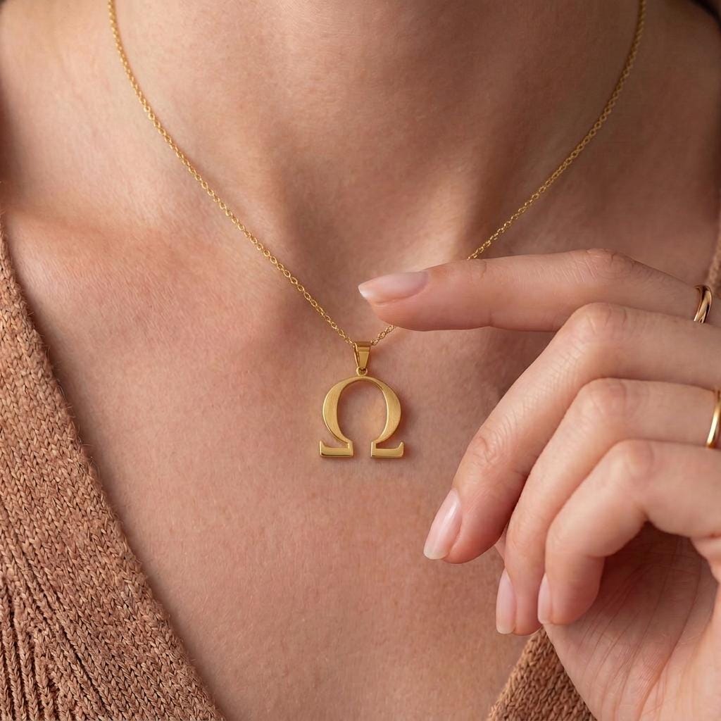 Omega Symbol Pendant | 925 Sterling Silver | Minimal Greek Jewelry | Meaningful Symbolic Gift