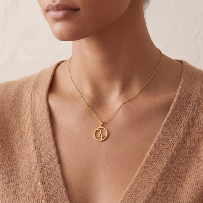 Jupiter Symbol Necklace | 925 Sterling Silver | Astrology Planet Jewelry | Meaningful Celestial Gift