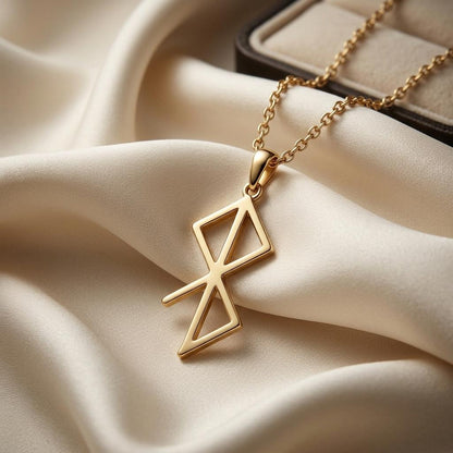 Inner Peace Rune Necklace | 925 Sterling Silver | Norse Symbolism | Thoughtful Present