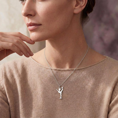 Figure Skater Necklace | 925 Sterling Silver Jewelry | Graceful Movement Pendant | Gift for Dancer or Athlete