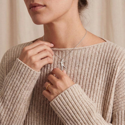 Ballet Dancer Necklace | 925 Sterling Silver Jewelry | Elegant Ballerina Silhouette | Meaningful Gift for Dancers