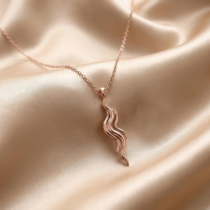 Aurora Vein Pendant | 925 Sterling Silver | Fluid Abstract Design | Meaningful Gift for Her