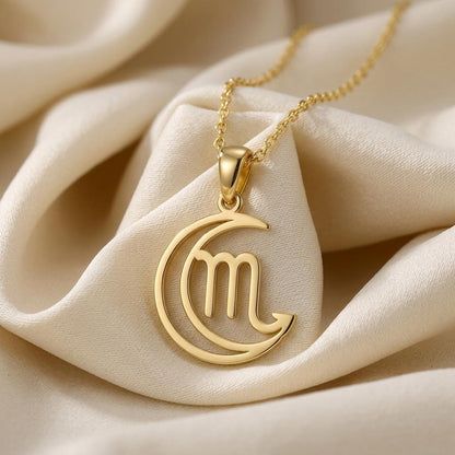 Scorpio Moon Sigil Necklace | 925 Sterling Silver Celestial Pendant | Gothic Astrology Zodiac Jewelry | Anniversary Gift for Him Her