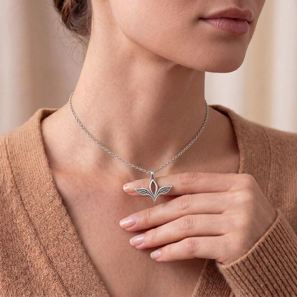 Elven Leaf Necklace | 925 Sterling Silver Jewelry | Fantasy Nature Pendant | Elvish Gift for Her