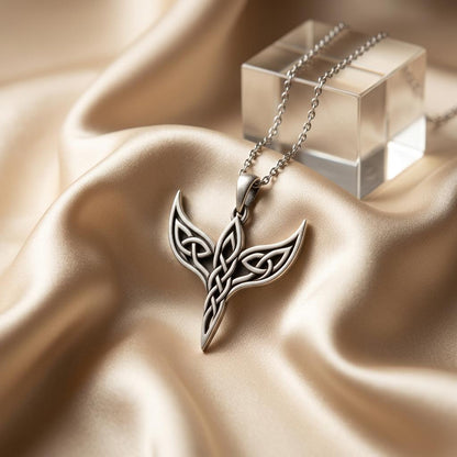 Celtic Wing Knot Necklace | 925 Sterling Silver | Elven Celtic Symbol | Meaningful Gift