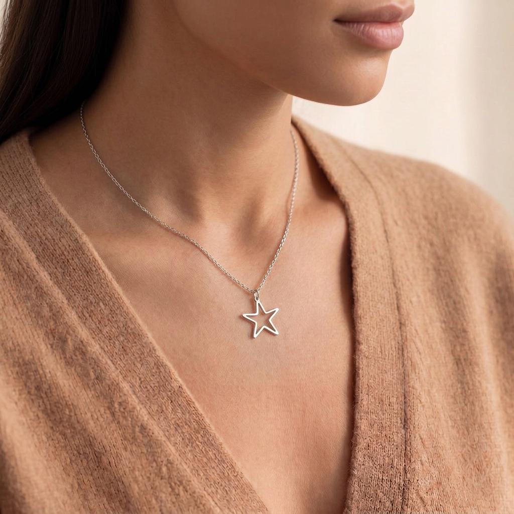 Starfish Necklace | 925 Sterling Silver Jewelry | Ocean-Inspired Minimalist Style | Beach Gift for Her