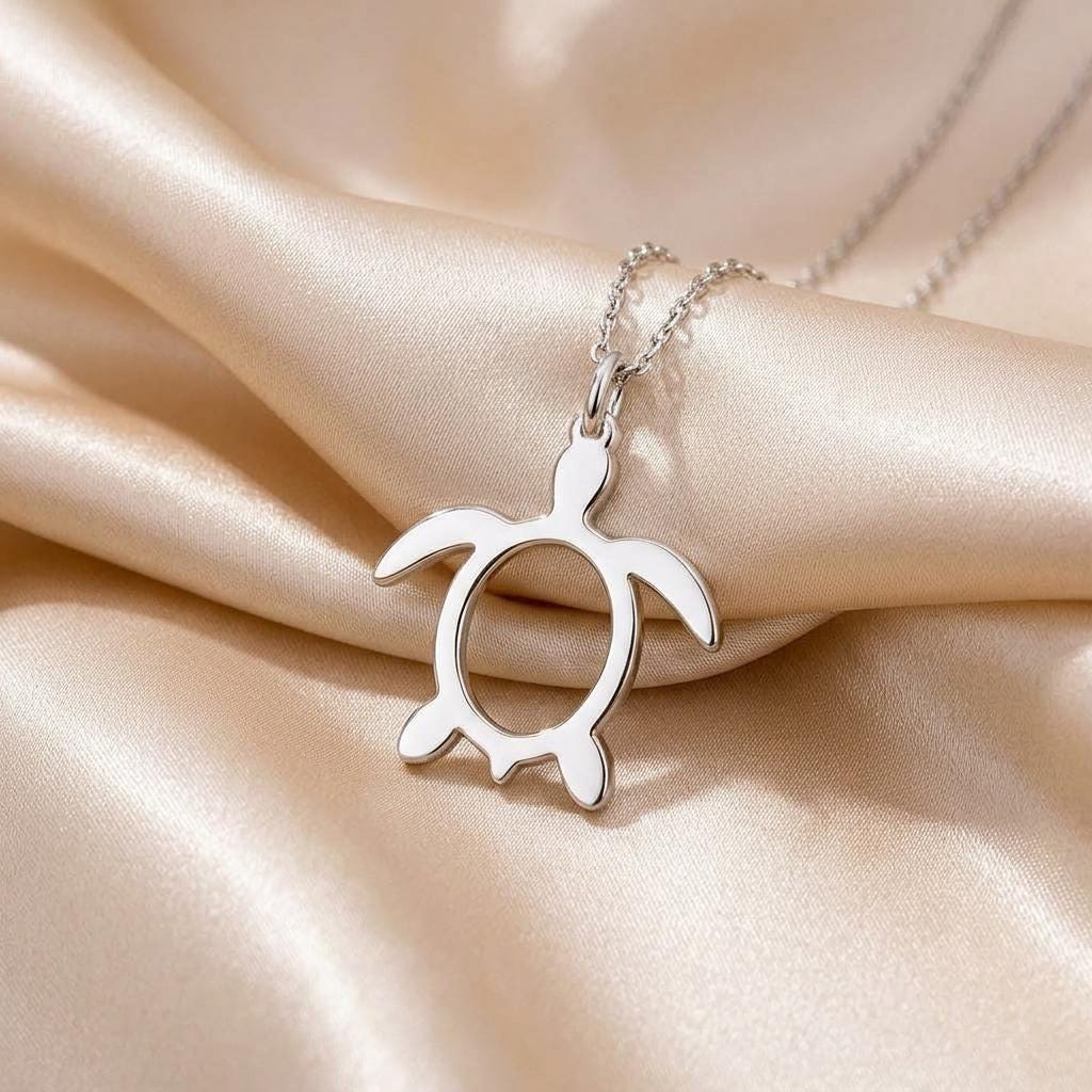 Sea Turtle Necklace | 925 Sterling Silver | Ocean Spirit Jewelry | Meaningful Gift for Beach Lovers