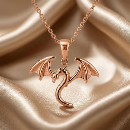 Tiny Flying Dragon pendant | 925 Silver for Fantasy Fans | Mythical Flying Dragon Charm | Unique Gift for Adventurers