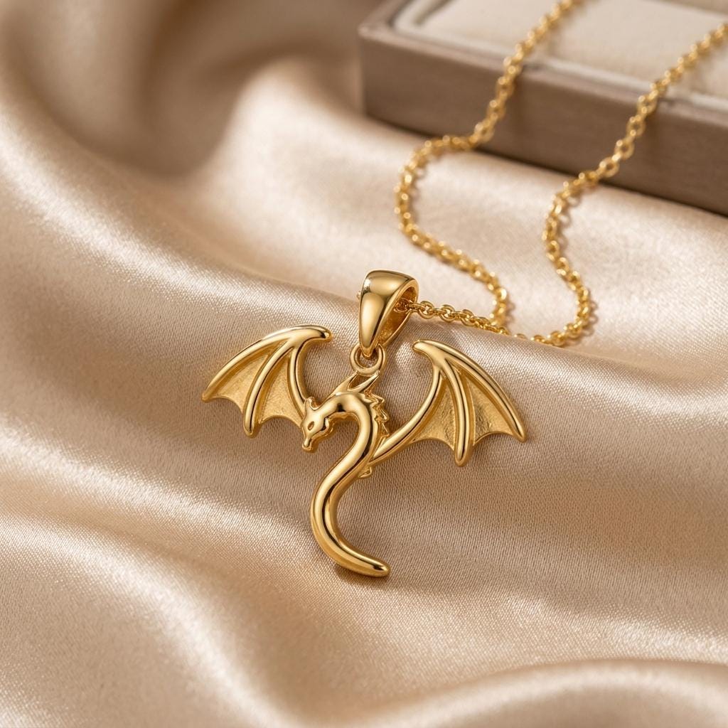 Tiny Flying Dragon pendant | 925 Silver for Fantasy Fans | Mythical Flying Dragon Charm | Unique Gift for Adventurers