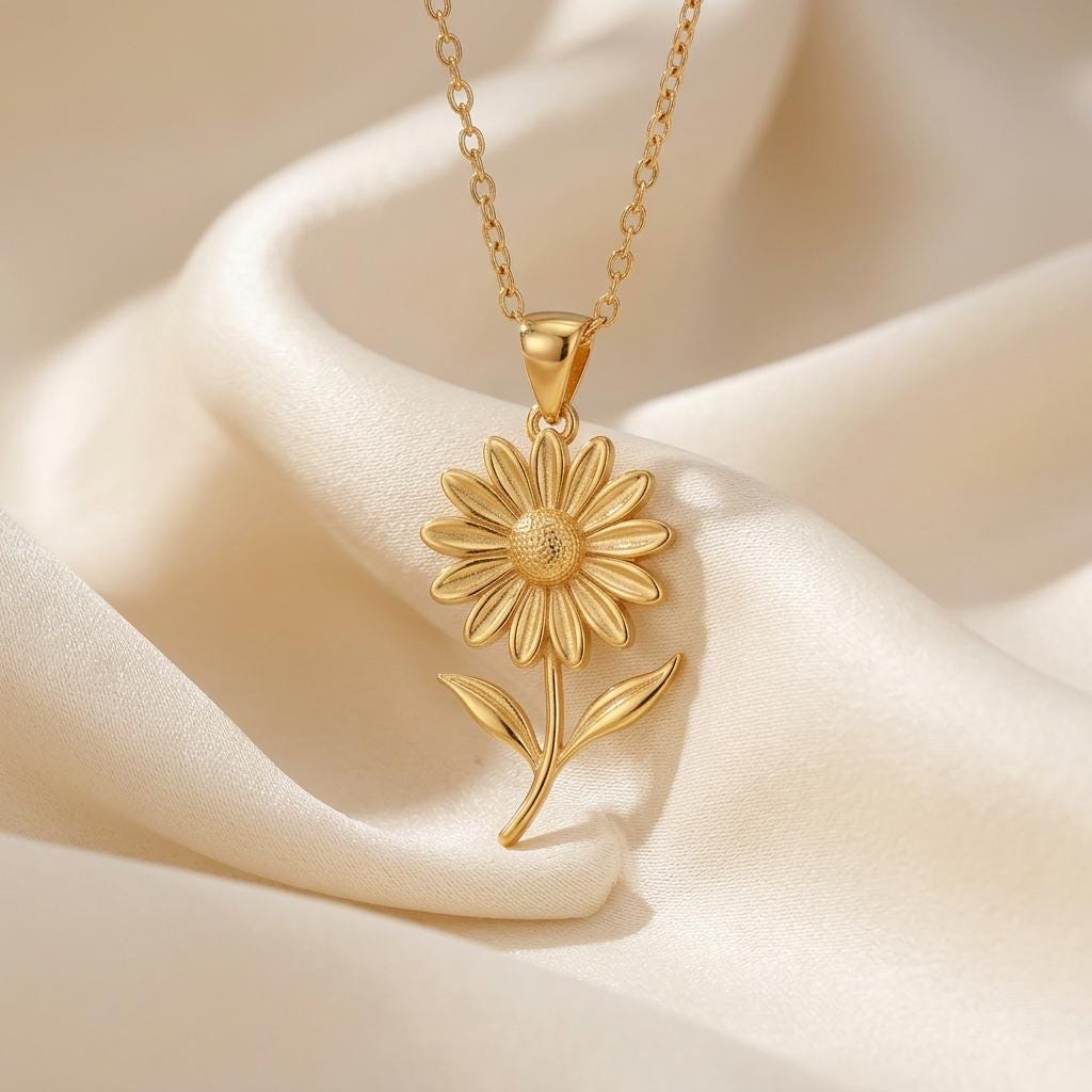 Black Eyed Susan Flower Pendant Necklace | 925 Sterling Silver | Botanical Nature Jewelry | Meaningful Floral Gift
